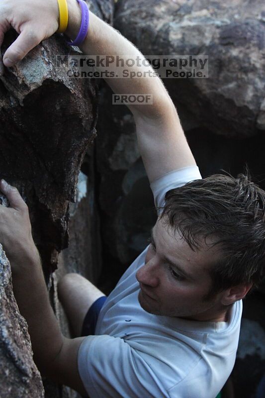 Rock climbing in Hueco Tanks State Park and Historic Site during the Hueco Tanks Awesome Fest 2.0 trip, Sunday, September 05, 2010.

Filename: SRM_20100905_19341564.JPG
Aperture: f/7.1
Shutter Speed: 1/250
Body: Canon EOS 20D
Lens: Canon EF 16-35mm f/2.8 L