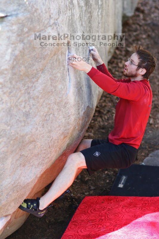 Bouldering in the southeast during Spring Break 2013.

Filename: SRM_20130312_14373012.JPG
Aperture: f/2.0
Shutter Speed: 1/1000
Body: Canon EOS-1D Mark II
Lens: Canon EF 85mm f/1.2 L II