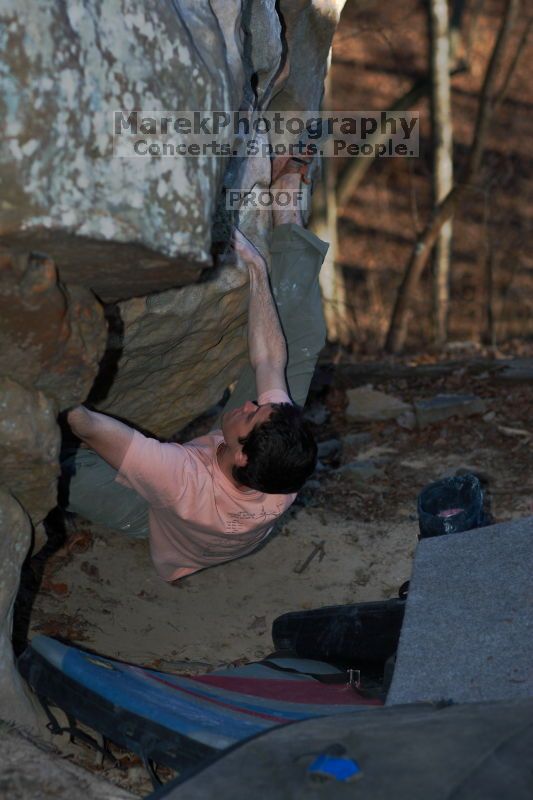 Bouldering in the southeast during Spring Break 2013.

Filename: SRM_20130313_17214686.JPG
Aperture: f/2.8
Shutter Speed: 1/1250
Body: Canon EOS-1D Mark II
Lens: Canon EF 85mm f/1.2 L II