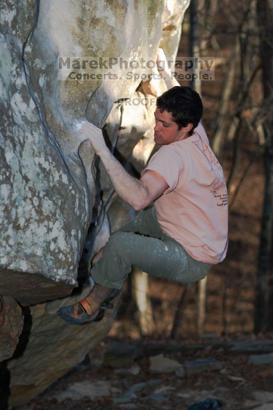 Bouldering in the southeast during Spring Break 2013.

Filename: SRM_20130313_17220490.JPG
Aperture: f/2.8
Shutter Speed: 1/1250
Body: Canon EOS-1D Mark II
Lens: Canon EF 85mm f/1.2 L II