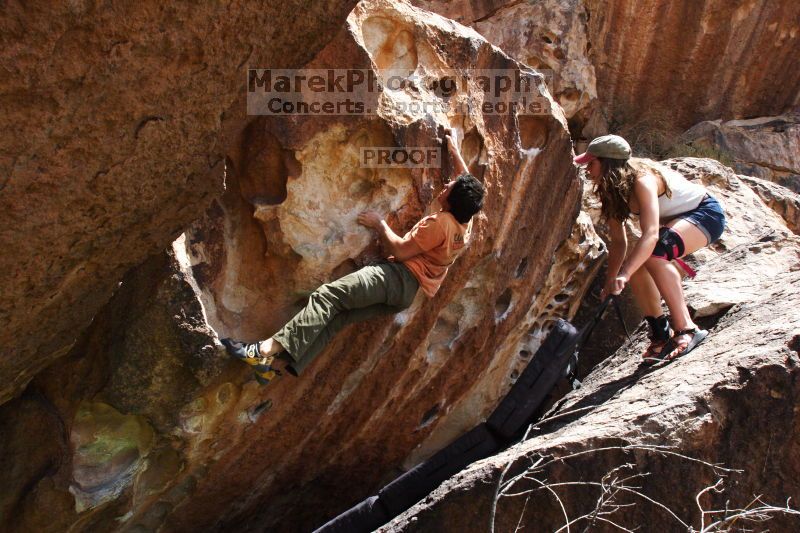 Bouldering in Hueco Tanks on 04/06/2016 with Blue Lizard Climbing and Yoga

Filename: SRM_20160406_1415350.jpg
Aperture: f/9.0
Shutter Speed: 1/250
Body: Canon EOS 20D
Lens: Canon EF 16-35mm f/2.8 L