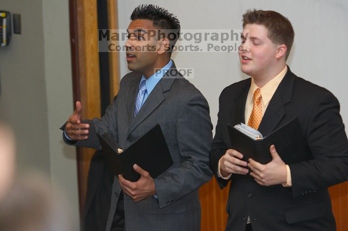 Jesse Gall and Bimal Patel rehearse their Duo Interpretive of "Promises" by B.Z. Goldberg and Justine Shapiro.  The University of Texas' Speech Team will compete in the American Forensic Associations National Individual Events Tournament (AFA NIET) in Gai

Filename: SRM_20060325_142238_9.jpg
Aperture: f/3.5
Shutter Speed: 1/160
Body: Canon EOS 20D
Lens: Canon EF 80-200mm f/2.8 L