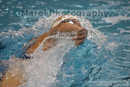 Vesna Stojanovska placed 5th in the women's 500 yd freestyle against UVA

Filename: crw_3766_std.jpg
Aperture: f/2.8
Shutter Speed: 1/500
Body: Canon EOS DIGITAL REBEL
Lens: Canon EF 80-200mm f/2.8 L