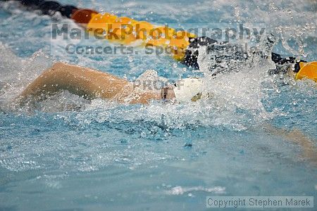 Vesna Stojanovska placed 5th in the women's 500 yd freestyle against UVA

Filename: crw_3758_std.jpg
Aperture: f/2.8
Shutter Speed: 1/500
Body: Canon EOS DIGITAL REBEL
Lens: Canon EF 80-200mm f/2.8 L