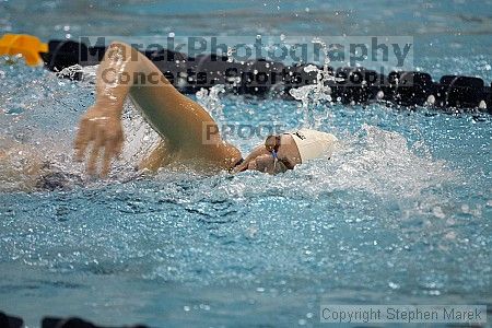 Vesna Stojanovska and team placed 3rd in the 4x200 yd freestyle relay against UVA

Filename: crw_3809_std.jpg
Aperture: f/2.8
Shutter Speed: 1/500
Body: Canon EOS DIGITAL REBEL
Lens: Canon EF 80-200mm f/2.8 L