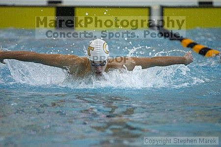 Onur Uras of GT competes in the butterfly against the University of Tennessee.

Filename: crw_2205_std.jpg
Aperture: f/2.8
Shutter Speed: 1/640
Body: Canon EOS DIGITAL REBEL
Lens: Canon EF 80-200mm f/2.8 L