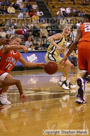 The Georgia Tech women's basketball team played Clemson.

Filename: img_0628_std.jpg
Aperture: f/2.8
Shutter Speed: 1/320
Body: Canon EOS DIGITAL REBEL
Lens: Canon EF 80-200mm f/2.8 L