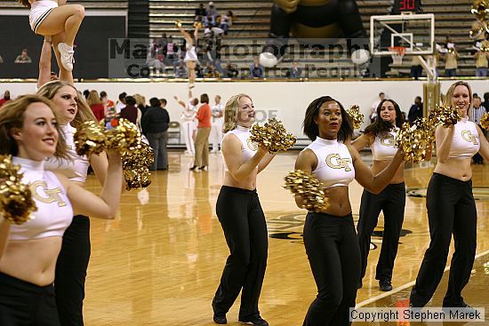 The Georgia Tech women's basketball team played Clemson.

Filename: img_0682_std.jpg
Aperture: f/2.8
Shutter Speed: 1/320
Body: Canon EOS DIGITAL REBEL
Lens: Canon EF 50mm f/1.8 II