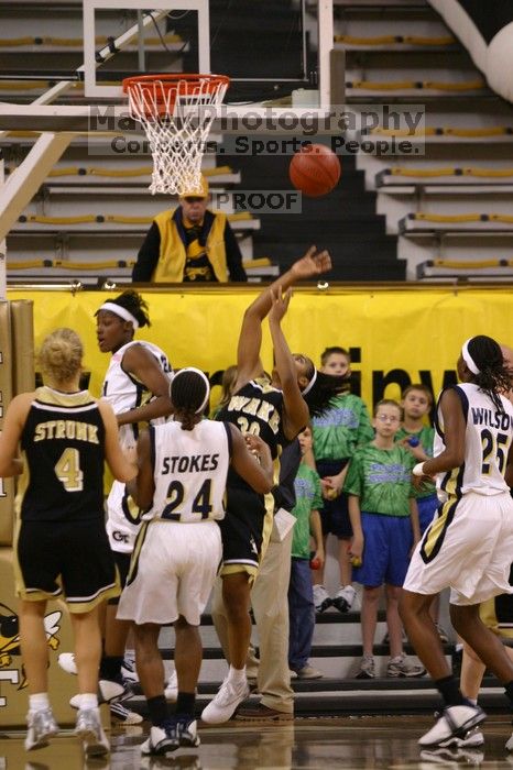 The Georgia Tech women's basketball team played Wake Forest.

Filename: IMG_1080.jpg
Aperture: f/2.8
Shutter Speed: 1/250
Body: Canon EOS DIGITAL REBEL
Lens: Canon EF 80-200mm f/2.8 L