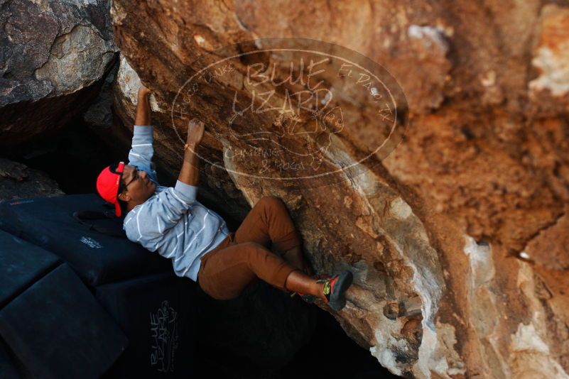 Bouldering in Hueco Tanks on 11/02/2018 with Blue Lizard Climbing and Yoga

Filename: SRM_20181102_1017080.jpg
Aperture: f/4.0
Shutter Speed: 1/320
Body: Canon EOS-1D Mark II
Lens: Canon EF 50mm f/1.8 II