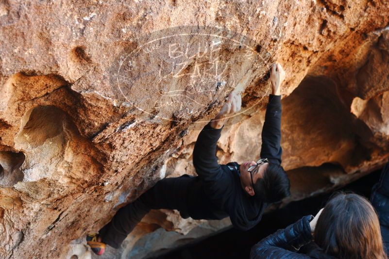 Bouldering in Hueco Tanks on 11/02/2018 with Blue Lizard Climbing and Yoga

Filename: SRM_20181102_1042561.jpg
Aperture: f/4.0
Shutter Speed: 1/160
Body: Canon EOS-1D Mark II
Lens: Canon EF 50mm f/1.8 II