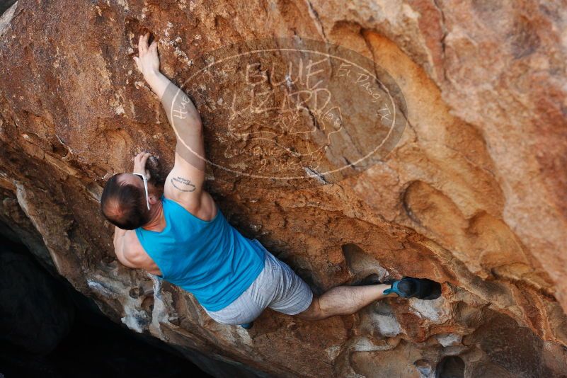 Bouldering in Hueco Tanks on 11/02/2018 with Blue Lizard Climbing and Yoga

Filename: SRM_20181102_1044341.jpg
Aperture: f/4.0
Shutter Speed: 1/640
Body: Canon EOS-1D Mark II
Lens: Canon EF 50mm f/1.8 II