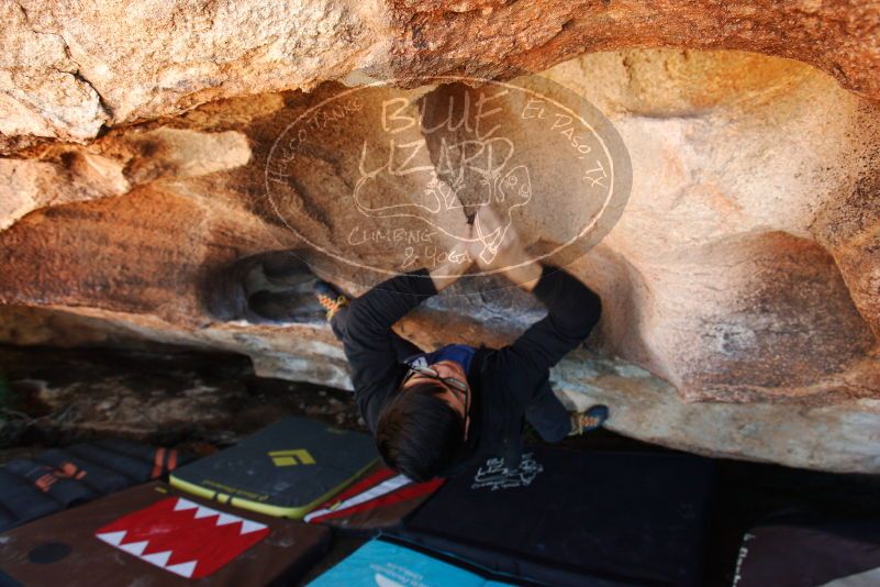 Bouldering in Hueco Tanks on 11/02/2018 with Blue Lizard Climbing and Yoga

Filename: SRM_20181102_1411030.jpg
Aperture: f/5.0
Shutter Speed: 1/160
Body: Canon EOS-1D Mark II
Lens: Canon EF 16-35mm f/2.8 L