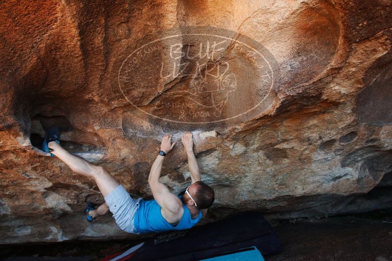 Bouldering in Hueco Tanks on 11/02/2018 with Blue Lizard Climbing and Yoga

Filename: SRM_20181102_1420580.jpg
Aperture: f/4.5
Shutter Speed: 1/320
Body: Canon EOS-1D Mark II
Lens: Canon EF 16-35mm f/2.8 L