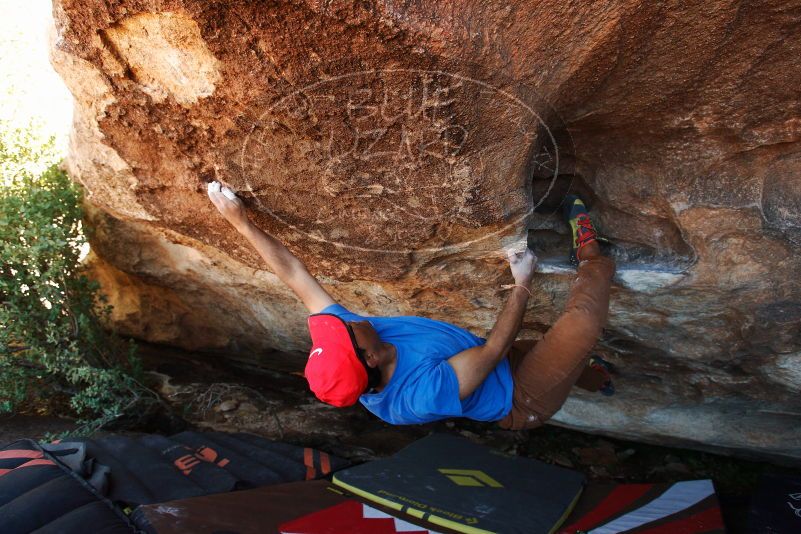 Bouldering in Hueco Tanks on 11/02/2018 with Blue Lizard Climbing and Yoga

Filename: SRM_20181102_1423580.jpg
Aperture: f/4.5
Shutter Speed: 1/250
Body: Canon EOS-1D Mark II
Lens: Canon EF 16-35mm f/2.8 L