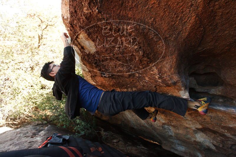 Bouldering in Hueco Tanks on 11/02/2018 with Blue Lizard Climbing and Yoga

Filename: SRM_20181102_1441190.jpg
Aperture: f/4.0
Shutter Speed: 1/640
Body: Canon EOS-1D Mark II
Lens: Canon EF 16-35mm f/2.8 L