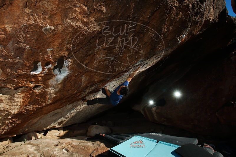 Bouldering in Hueco Tanks on 11/02/2018 with Blue Lizard Climbing and Yoga

Filename: SRM_20181102_1619290.jpg
Aperture: f/9.0
Shutter Speed: 1/250
Body: Canon EOS-1D Mark II
Lens: Canon EF 16-35mm f/2.8 L