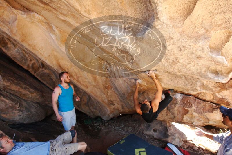 Bouldering in Hueco Tanks on 11/03/2018 with Blue Lizard Climbing and Yoga

Filename: SRM_20181103_1145200.jpg
Aperture: f/5.6
Shutter Speed: 1/320
Body: Canon EOS-1D Mark II
Lens: Canon EF 16-35mm f/2.8 L