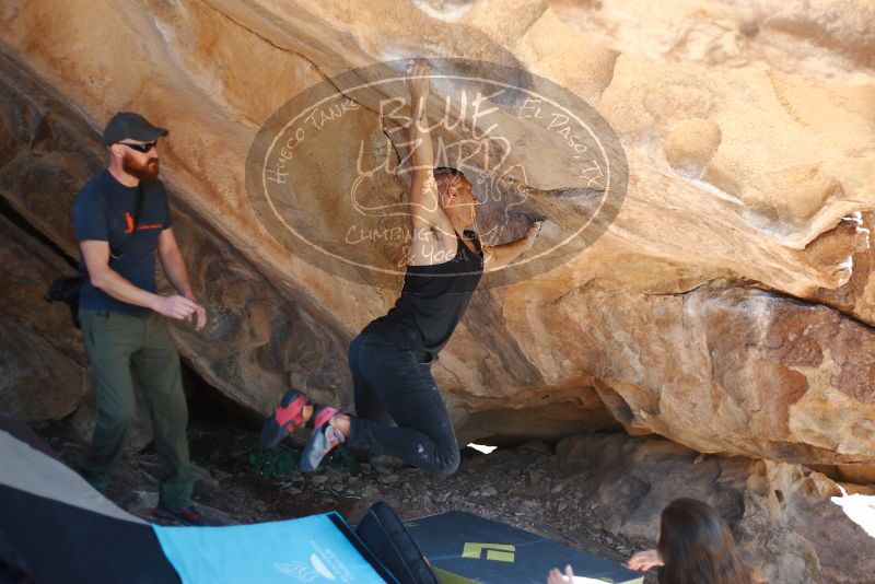 Bouldering in Hueco Tanks on 11/03/2018 with Blue Lizard Climbing and Yoga

Filename: SRM_20181103_1214382.jpg
Aperture: f/2.0
Shutter Speed: 1/1250
Body: Canon EOS-1D Mark II
Lens: Canon EF 50mm f/1.8 II