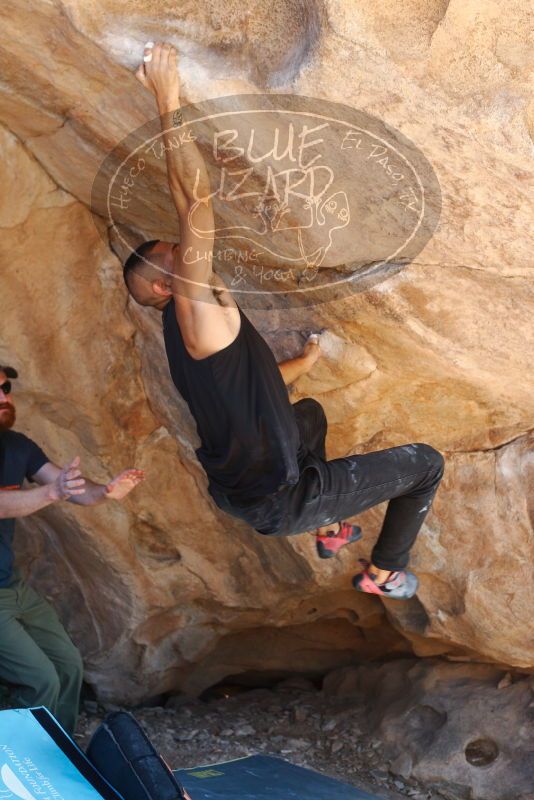 Bouldering in Hueco Tanks on 11/03/2018 with Blue Lizard Climbing and Yoga

Filename: SRM_20181103_1222461.jpg
Aperture: f/4.0
Shutter Speed: 1/320
Body: Canon EOS-1D Mark II
Lens: Canon EF 50mm f/1.8 II