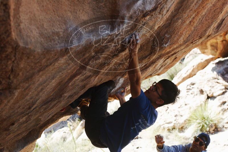 Bouldering in Hueco Tanks on 11/03/2018 with Blue Lizard Climbing and Yoga

Filename: SRM_20181103_1224550.jpg
Aperture: f/4.0
Shutter Speed: 1/800
Body: Canon EOS-1D Mark II
Lens: Canon EF 50mm f/1.8 II