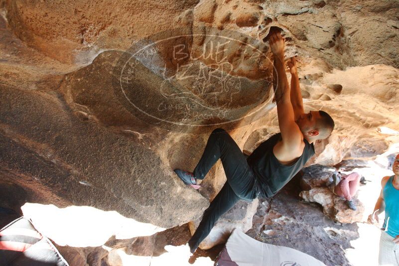 Bouldering in Hueco Tanks on 11/03/2018 with Blue Lizard Climbing and Yoga

Filename: SRM_20181103_1429080.jpg
Aperture: f/5.6
Shutter Speed: 1/200
Body: Canon EOS-1D Mark II
Lens: Canon EF 16-35mm f/2.8 L