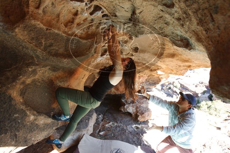 Bouldering in Hueco Tanks on 11/03/2018 with Blue Lizard Climbing and Yoga

Filename: SRM_20181103_1432360.jpg
Aperture: f/5.6
Shutter Speed: 1/320
Body: Canon EOS-1D Mark II
Lens: Canon EF 16-35mm f/2.8 L