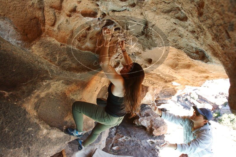 Bouldering in Hueco Tanks on 11/03/2018 with Blue Lizard Climbing and Yoga

Filename: SRM_20181103_1432370.jpg
Aperture: f/5.6
Shutter Speed: 1/250
Body: Canon EOS-1D Mark II
Lens: Canon EF 16-35mm f/2.8 L