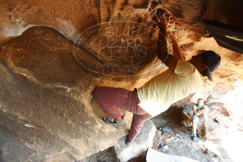 Bouldering in Hueco Tanks on 11/03/2018 with Blue Lizard Climbing and Yoga

Filename: SRM_20181103_1544360.jpg
Aperture: f/2.8
Shutter Speed: 1/320
Body: Canon EOS-1D Mark II
Lens: Canon EF 16-35mm f/2.8 L