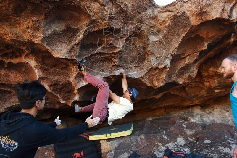 Bouldering in Hueco Tanks on 11/03/2018 with Blue Lizard Climbing and Yoga

Filename: SRM_20181103_1645500.jpg
Aperture: f/5.0
Shutter Speed: 1/250
Body: Canon EOS-1D Mark II
Lens: Canon EF 16-35mm f/2.8 L