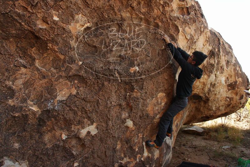 Bouldering in Hueco Tanks on 11/04/2018 with Blue Lizard Climbing and Yoga

Filename: SRM_20181104_1032340.jpg
Aperture: f/5.0
Shutter Speed: 1/320
Body: Canon EOS-1D Mark II
Lens: Canon EF 16-35mm f/2.8 L