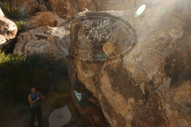 Bouldering in Hueco Tanks on 11/04/2018 with Blue Lizard Climbing and Yoga

Filename: SRM_20181104_1039200.jpg
Aperture: f/5.6
Shutter Speed: 1/1250
Body: Canon EOS-1D Mark II
Lens: Canon EF 16-35mm f/2.8 L