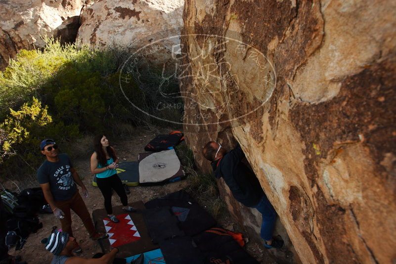 Bouldering in Hueco Tanks on 11/04/2018 with Blue Lizard Climbing and Yoga

Filename: SRM_20181104_1046250.jpg
Aperture: f/5.6
Shutter Speed: 1/500
Body: Canon EOS-1D Mark II
Lens: Canon EF 16-35mm f/2.8 L