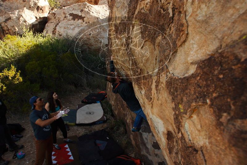 Bouldering in Hueco Tanks on 11/04/2018 with Blue Lizard Climbing and Yoga

Filename: SRM_20181104_1046320.jpg
Aperture: f/5.6
Shutter Speed: 1/640
Body: Canon EOS-1D Mark II
Lens: Canon EF 16-35mm f/2.8 L