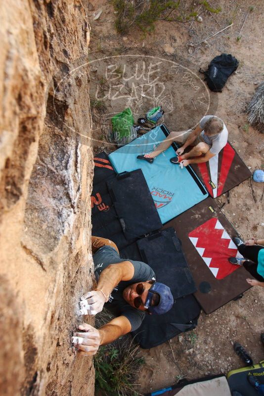 Bouldering in Hueco Tanks on 11/04/2018 with Blue Lizard Climbing and Yoga

Filename: SRM_20181104_1049540.jpg
Aperture: f/5.6
Shutter Speed: 1/200
Body: Canon EOS-1D Mark II
Lens: Canon EF 16-35mm f/2.8 L