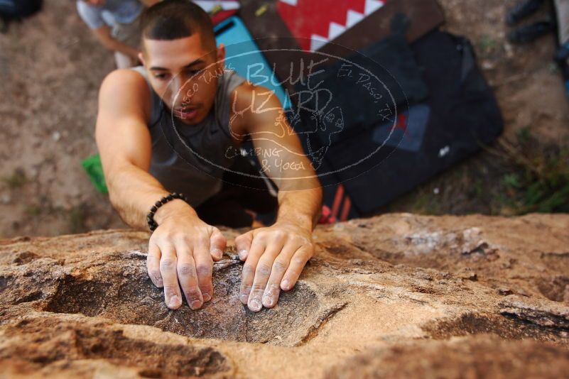 Bouldering in Hueco Tanks on 11/04/2018 with Blue Lizard Climbing and Yoga

Filename: SRM_20181104_1054250.jpg
Aperture: f/4.0
Shutter Speed: 1/320
Body: Canon EOS-1D Mark II
Lens: Canon EF 16-35mm f/2.8 L