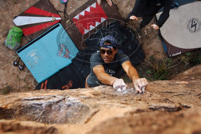 Bouldering in Hueco Tanks on 11/04/2018 with Blue Lizard Climbing and Yoga

Filename: SRM_20181104_1100180.jpg
Aperture: f/4.0
Shutter Speed: 1/320
Body: Canon EOS-1D Mark II
Lens: Canon EF 16-35mm f/2.8 L