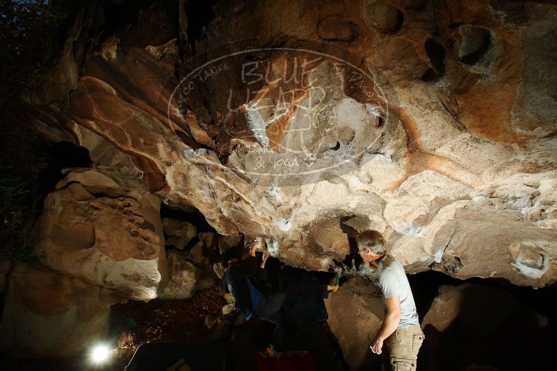 Bouldering in Hueco Tanks on 11/04/2018 with Blue Lizard Climbing and Yoga

Filename: SRM_20181104_1205230.jpg
Aperture: f/8.0
Shutter Speed: 1/250
Body: Canon EOS-1D Mark II
Lens: Canon EF 16-35mm f/2.8 L