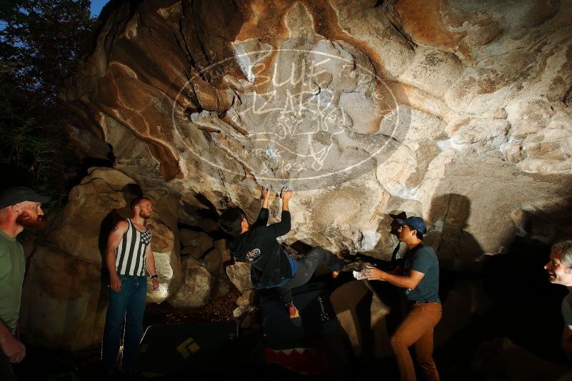 Bouldering in Hueco Tanks on 11/04/2018 with Blue Lizard Climbing and Yoga

Filename: SRM_20181104_1227140.jpg
Aperture: f/8.0
Shutter Speed: 1/250
Body: Canon EOS-1D Mark II
Lens: Canon EF 16-35mm f/2.8 L