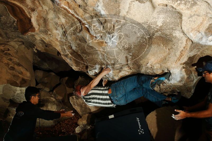 Bouldering in Hueco Tanks on 11/04/2018 with Blue Lizard Climbing and Yoga

Filename: SRM_20181104_1228160.jpg
Aperture: f/8.0
Shutter Speed: 1/250
Body: Canon EOS-1D Mark II
Lens: Canon EF 16-35mm f/2.8 L