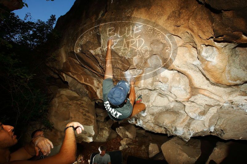 Bouldering in Hueco Tanks on 11/04/2018 with Blue Lizard Climbing and Yoga

Filename: SRM_20181104_1257230.jpg
Aperture: f/8.0
Shutter Speed: 1/250
Body: Canon EOS-1D Mark II
Lens: Canon EF 16-35mm f/2.8 L