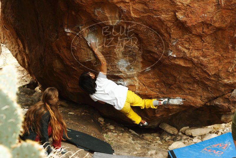 Bouldering in Hueco Tanks on 11/10/2018 with Blue Lizard Climbing and Yoga

Filename: SRM_20181110_1211370.jpg
Aperture: f/4.0
Shutter Speed: 1/250
Body: Canon EOS-1D Mark II
Lens: Canon EF 50mm f/1.8 II