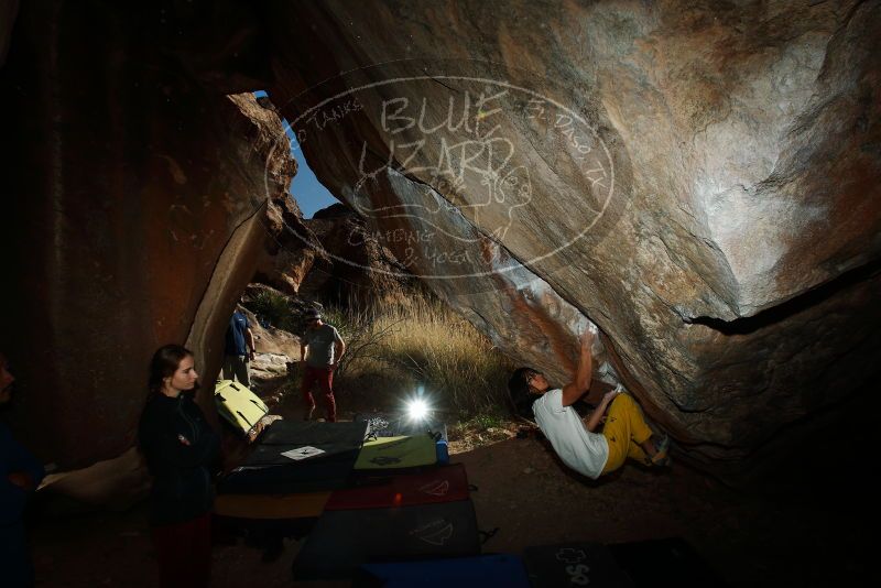 Bouldering in Hueco Tanks on 11/10/2018 with Blue Lizard Climbing and Yoga

Filename: SRM_20181110_1552500.jpg
Aperture: f/9.0
Shutter Speed: 1/250
Body: Canon EOS-1D Mark II
Lens: Canon EF 16-35mm f/2.8 L