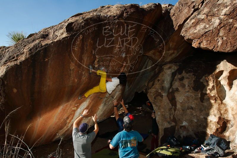 Bouldering in Hueco Tanks on 11/10/2018 with Blue Lizard Climbing and Yoga

Filename: SRM_20181110_1554000.jpg
Aperture: f/9.0
Shutter Speed: 1/250
Body: Canon EOS-1D Mark II
Lens: Canon EF 16-35mm f/2.8 L