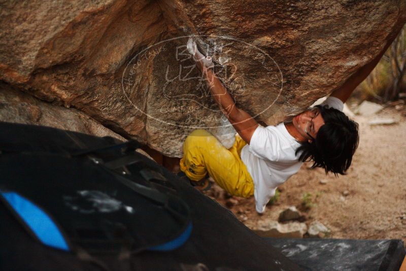 Bouldering in Hueco Tanks on 11/10/2018 with Blue Lizard Climbing and Yoga

Filename: SRM_20181110_1816210.jpg
Aperture: f/1.8
Shutter Speed: 1/125
Body: Canon EOS-1D Mark II
Lens: Canon EF 50mm f/1.8 II