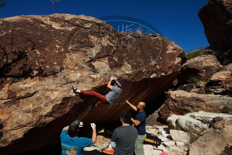 Bouldering in Hueco Tanks on 11/10/2018 with Blue Lizard Climbing and Yoga

Filename: SRM_20181110_1259180.jpg
Aperture: f/8.0
Shutter Speed: 1/250
Body: Canon EOS-1D Mark II
Lens: Canon EF 16-35mm f/2.8 L