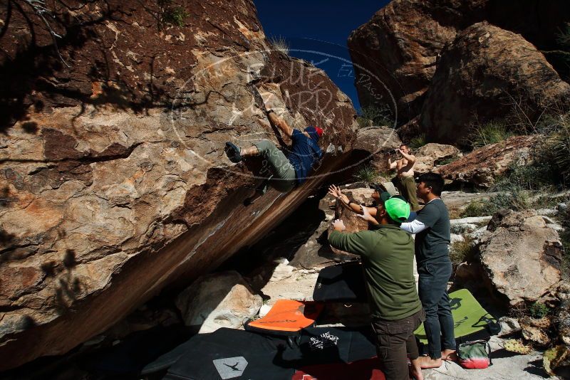 Bouldering in Hueco Tanks on 11/10/2018 with Blue Lizard Climbing and Yoga

Filename: SRM_20181110_1318150.jpg
Aperture: f/8.0
Shutter Speed: 1/250
Body: Canon EOS-1D Mark II
Lens: Canon EF 16-35mm f/2.8 L