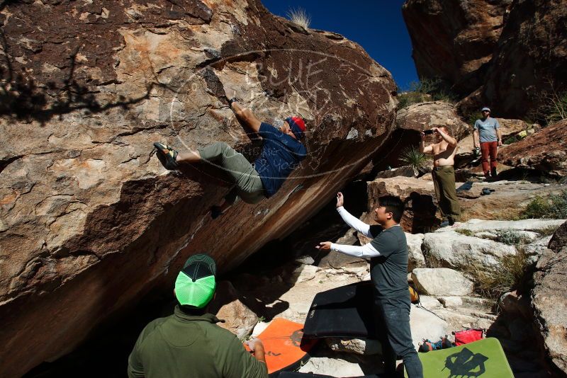 Bouldering in Hueco Tanks on 11/10/2018 with Blue Lizard Climbing and Yoga

Filename: SRM_20181110_1331230.jpg
Aperture: f/8.0
Shutter Speed: 1/250
Body: Canon EOS-1D Mark II
Lens: Canon EF 16-35mm f/2.8 L