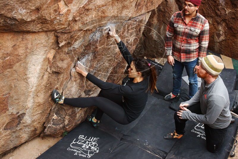 Bouldering in Hueco Tanks on 11/24/2018 with Blue Lizard Climbing and Yoga

Filename: SRM_20181124_1052390.jpg
Aperture: f/5.0
Shutter Speed: 1/250
Body: Canon EOS-1D Mark II
Lens: Canon EF 16-35mm f/2.8 L