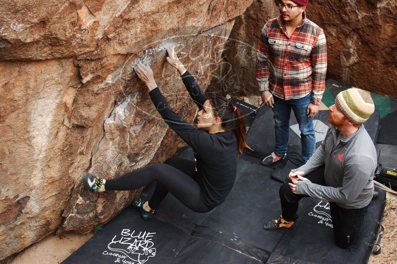 Bouldering in Hueco Tanks on 11/24/2018 with Blue Lizard Climbing and Yoga

Filename: SRM_20181124_1052430.jpg
Aperture: f/5.0
Shutter Speed: 1/250
Body: Canon EOS-1D Mark II
Lens: Canon EF 16-35mm f/2.8 L